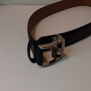 Men's Black Leather Belt